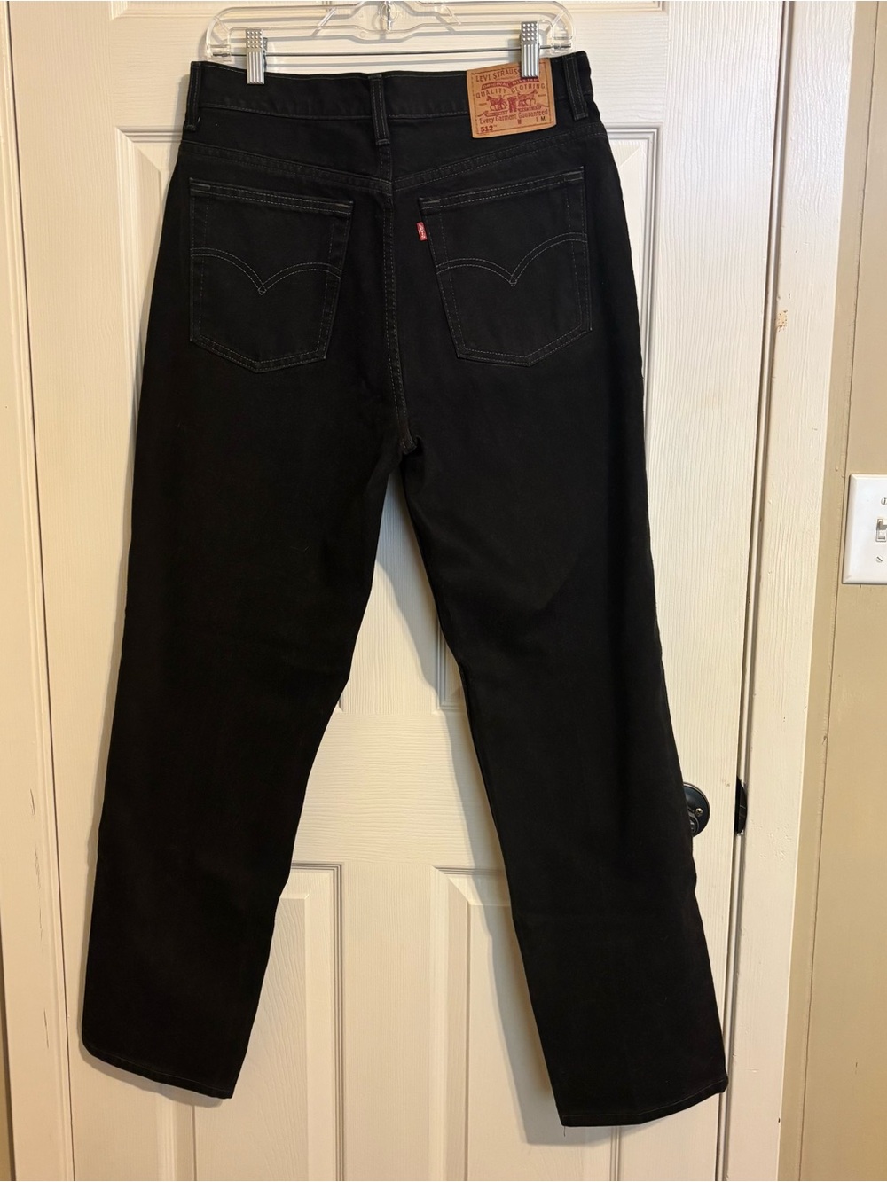Vintage Levi's 512 Womens Black Jeans 14 M Slim Fit Straight Leg High Waist Y2K